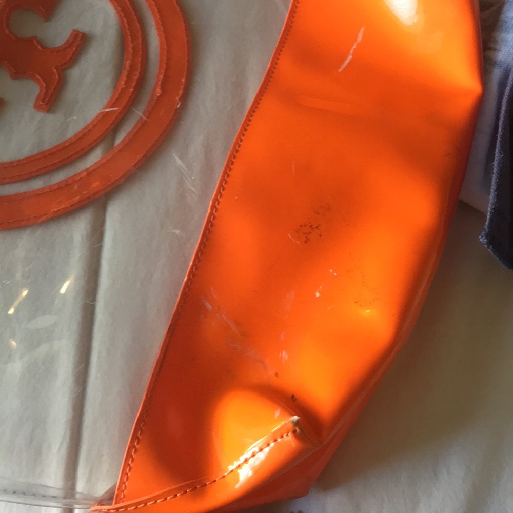 ❌SOLD❌[Tory Burch] Orange Clear Tote Bag - Picture 3 of 8
